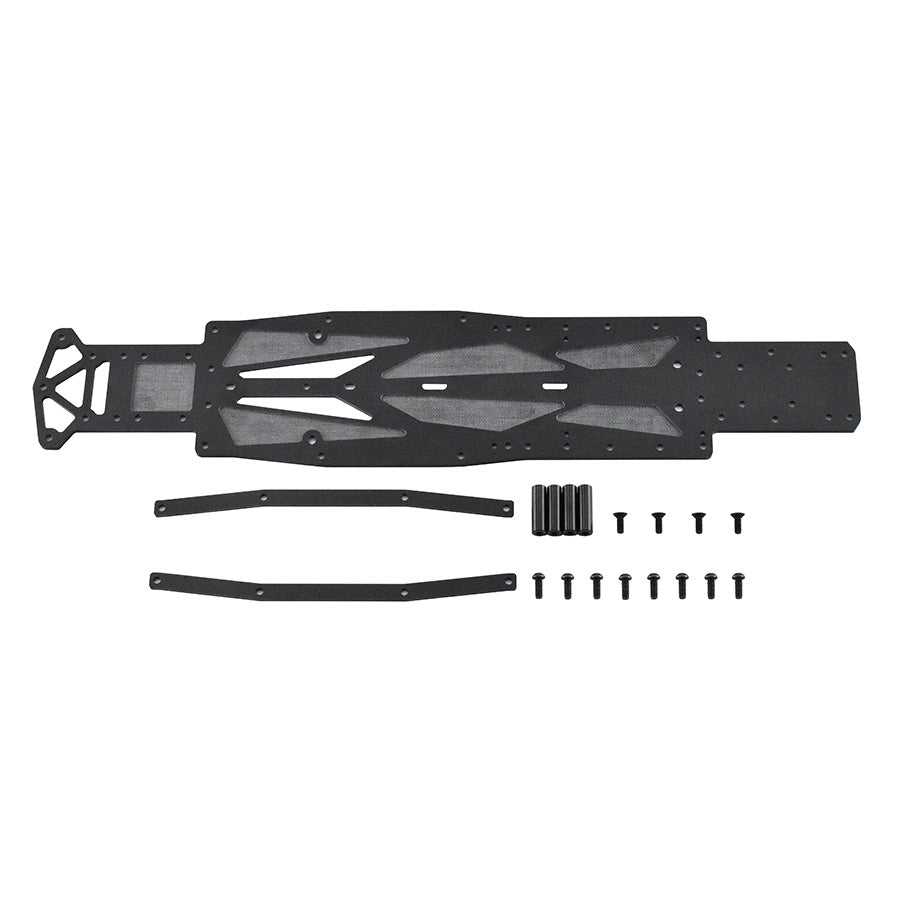 Rêve D (#D1-BFS2) RDX Black FRP Main Chassis & Side Deck Set V2