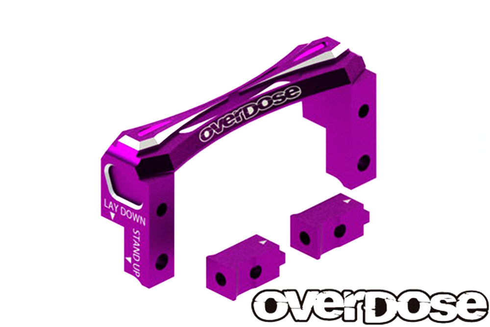 Overdose (#OD2491B) Alum. 2-Way Layout Servo Mount - Purple
