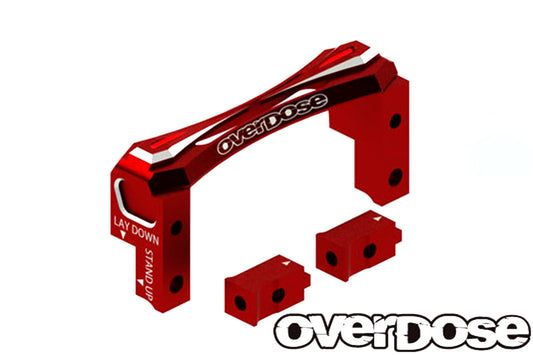 Overdose (#OD2492B) Alum. 2-Way Layout Servo Mount - Red