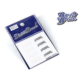 Buzz Break Cut-Out Rim Sticker - BuzzBreak Graffiti Type White/Black