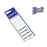Buzz Break Cut-Out Rim Sticker - VALINO Mirror Type Silver/Black