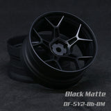 DS Racing (#DF-5Y2-8B-BM) Drift Feathery 5Y Spoke Wheel - Black Burn