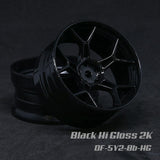 DS Racing (#DF-5Y2-8B-HG) Drift Feathery 5Y Spoke Wheel - Black Hi Gloss 2K