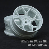 DS Racing (#DF-5Y2-8W-HG) Drift Feathery 5Y Spoke Wheel - White Hi Gloss 2K