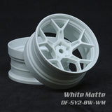 DS Racing (#DF-5Y2-8W-WM) Drift Feathery 5Y Spoke Wheel - White Matte