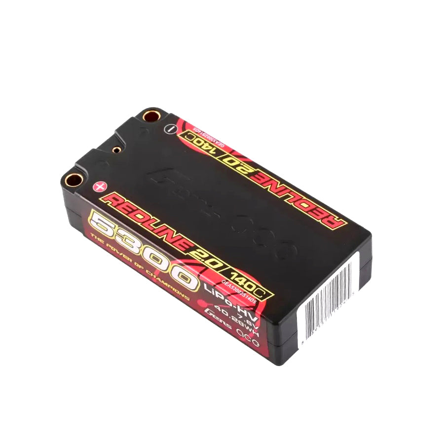 Gens Ace Redline 2.0 5300mAh 140C 7.6V HV Shorty LiPo Battery
