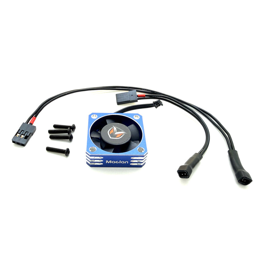 Maclan (#MCL4393) Alum. Hurricane V2 Fan - Silver/Blue