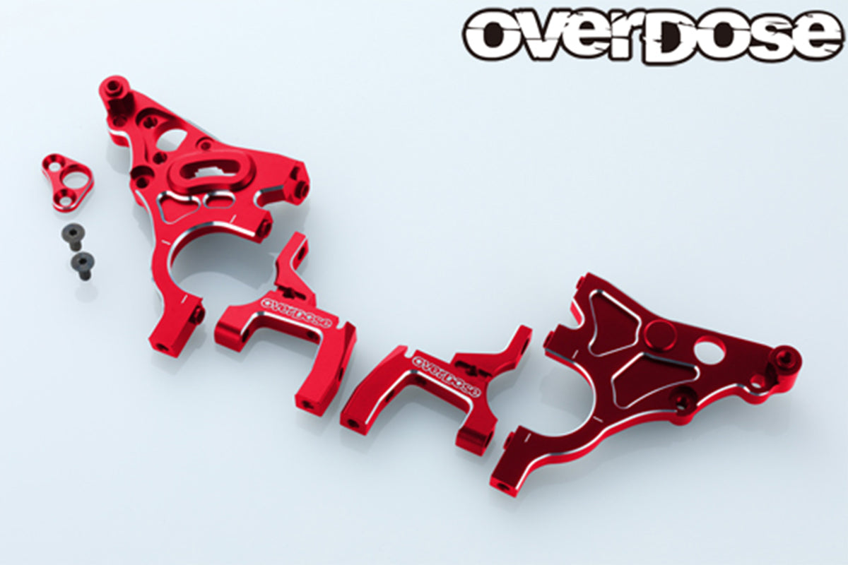 Overdose (#OD3876) Alum. Multi Purpose Rear Bulkhead - Red