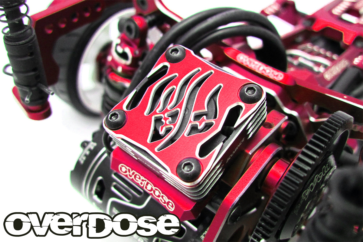 Overdose Alum. Cooling Fan Cover V2 30 x 30mm - Red