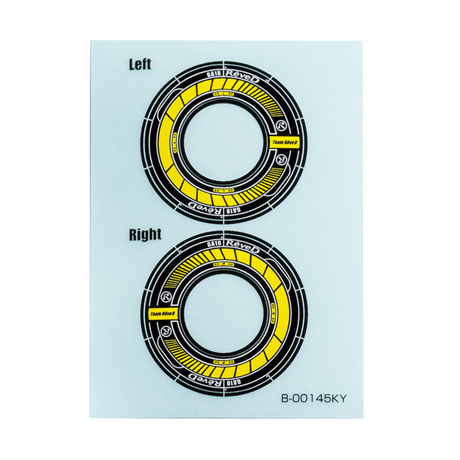 Rêve D (#RJ-WS01KY) RW-GA18 Wheel Sticker Black/Yellow
