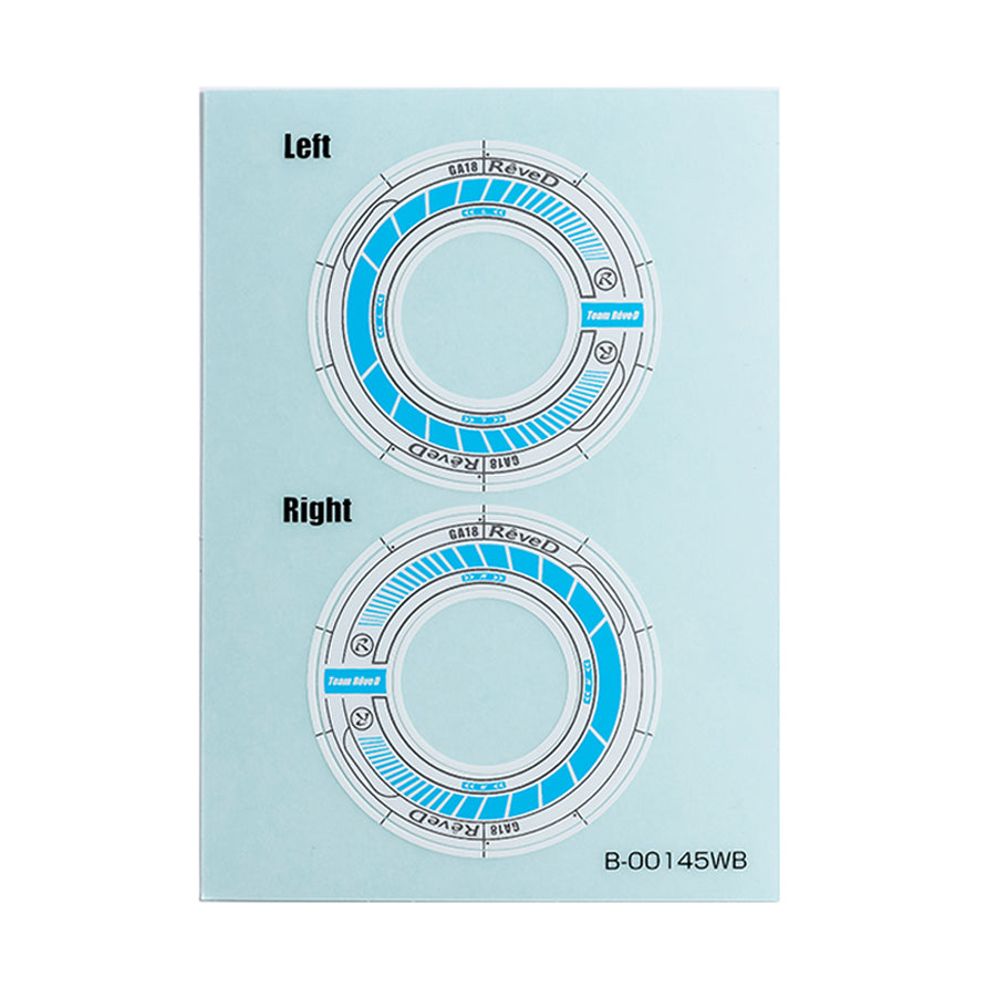 Rêve D (#RJ-WS01WB) RW-GA18 Wheel Sticker White/Blue