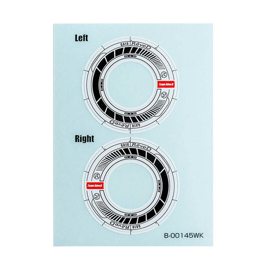 Rêve D (#RJ-WS01WK) RW-GA18 Wheel Sticker White/Black