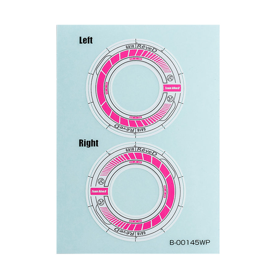 Rêve D (#RJ-WS01WP) RW-GA18 Wheel Sticker White/Pink