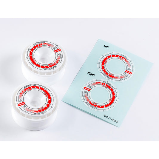 Rêve D RW-GA18 Wheel Sticker White/Red