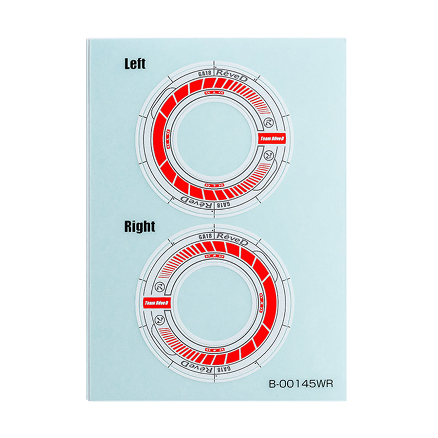 Rêve D (#RJ-WS01WR) RW-GA18 Wheel Sticker White/Red