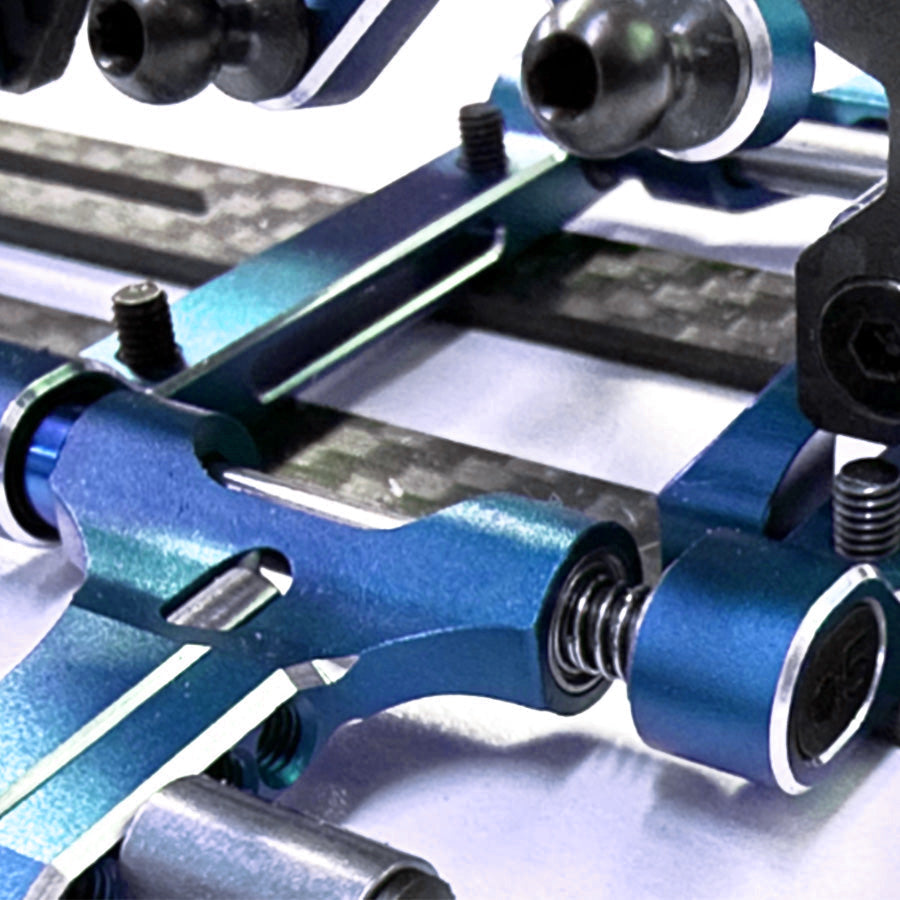 Rhino Racing SHARK Lower A Arm Set - Blue