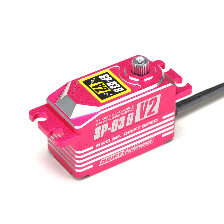 Yokomo (#SP-03DV2PI) SP-03 Drift Spec. V2 Low Profile Programmable Brushless Servo - Pink