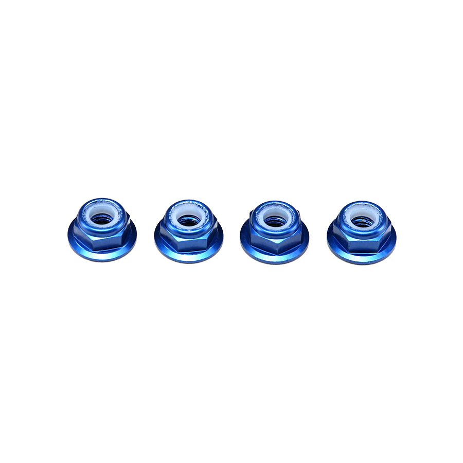 Yokomo 4mm Alum. Thin Flanged Nylon Lock Nuts