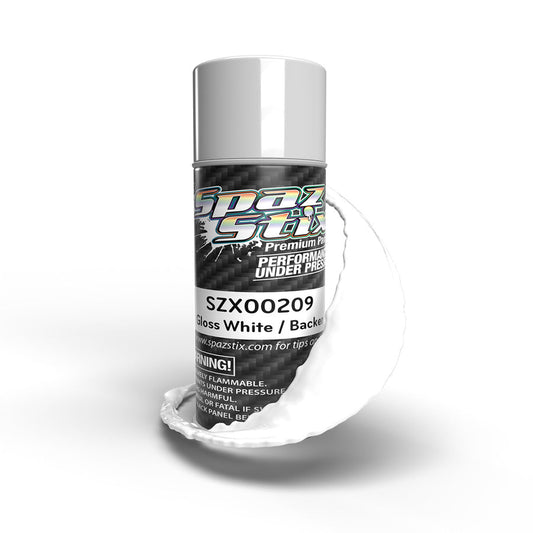 Spaz Stix (#SZX00209) Solid White Aerosol Spray Paint - Glow Backer