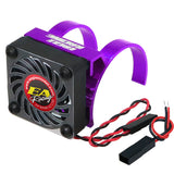 Eagle Racing Alum. Motor Heatsink Light Weight V2 w/ Fan - Purple