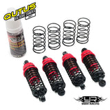 Yeah Racing (#DBB-1055RD) QUTUS Slider Damper Set - Red