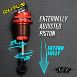 Yeah Racing QUTUS Slider Damper Set - Red