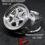 DE 6 Spoke Wheel Set - Triple Chrome