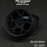 DS Racing (#DF-004) Drift Feathery 5Y Spoke Wheel - Black Burn