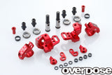 Overdose Alum. Adjustable Knuckle Set Type-2 - Red