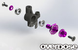 Overdose Alum. One Piece Axle Shaft 6mm - Purple