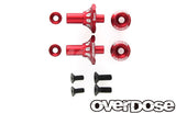 Overdose Alum. One Piece Axle Shaft 6mm - Red