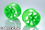 Overdose (OD2724B) R-Spec. WORK EMOTION T7R Wheel - Flo Green