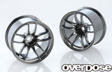 Overdose (#OD2837) R-SPEC WORK EMOTION CR Kiwami 30mm - Black Metal Chrome