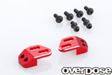 Overdose TC Alum. Rear Upper Arm Bracket - Red