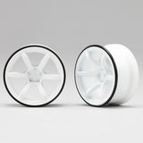 Yokomo (#RP-6313W6A) RP High-Traction Drift +6 Wheel - White