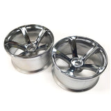 Topline DRS-5 Super High Traction Drift Wheel - Matte Chrome